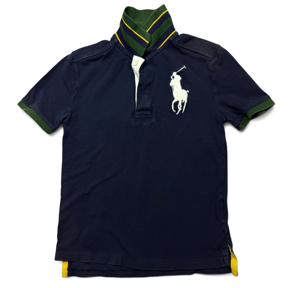Polo Ralph Lauren Polo Shirt Kids Boys S Navy Blue Big Pony Embroidered Logo